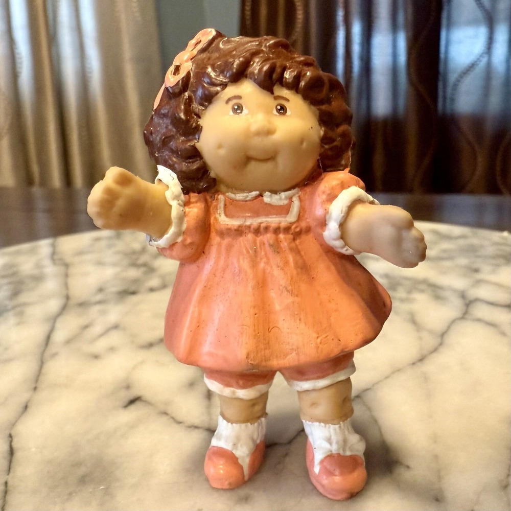 VTG 80s 1980s Cabbage Patch Kids Kid‎ Collector Girl Figure Toy Pink Dress 1984